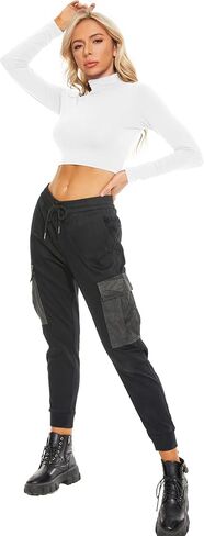 Turtle Necks for Womens Long Sleeve Crop Top Sexy Shirts Y2k Clothing for Teen Girls in Kuwait