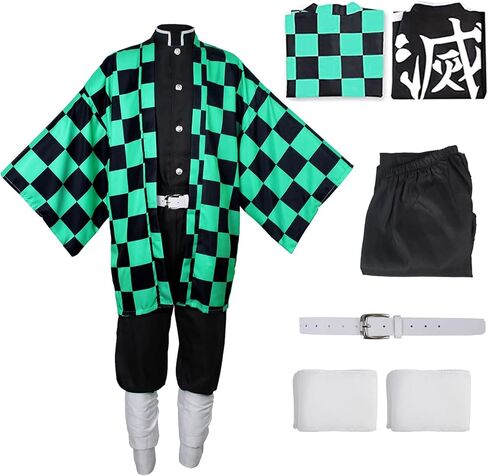 أزياء أنيمي Grojimts Nezuko Tanjiro Shinobu Zenitsu Giyuu التأثيرية أزياء يابانية كيمونو أزياء الهالوين مجموعة كاملة in Kuwait