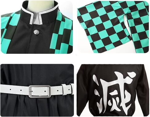 أزياء أنيمي Grojimts Nezuko Tanjiro Shinobu Zenitsu Giyuu التأثيرية أزياء يابانية كيمونو أزياء الهالوين مجموعة كاملة in Kuwait