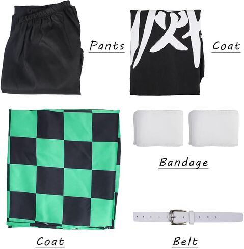 أزياء أنيمي Grojimts Nezuko Tanjiro Shinobu Zenitsu Giyuu التأثيرية أزياء يابانية كيمونو أزياء الهالوين مجموعة كاملة in Kuwait