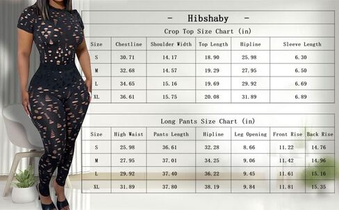 hibshaby Sexy Women Two Piece Outfits Hollow Out Long Sleeve Crop Top Bodycon Pants Set in Kuwait