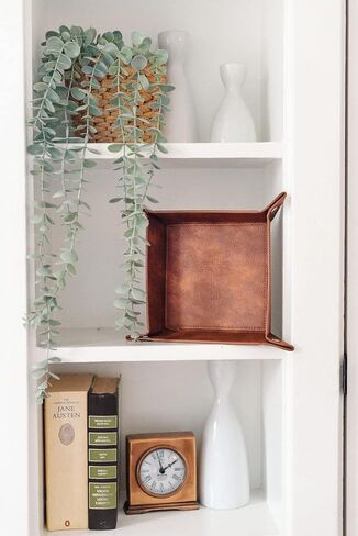 Cross Leather Valet Tray for Men with Scripture Included | EDC Dump Tray Catholic First Communion Gifts for Boys, Christian Gifts for Dad, Thoughtful Gifts for Men in Kuwait