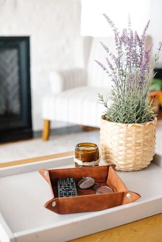 Cross Leather Valet Tray for Men with Scripture Included | EDC Dump Tray Catholic First Communion Gifts for Boys, Christian Gifts for Dad, Thoughtful Gifts for Men in Kuwait