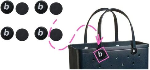 8 قطع أزرار بديلة لحقيبة الشاطئ، ومسامير بديلة مطاطية لحقيبة الشاطئ لأشرطة المقبض، وأزرار إصلاح حزام حقيبة الشاطئ XL باللونين الأبيض والأسود in Kuwait