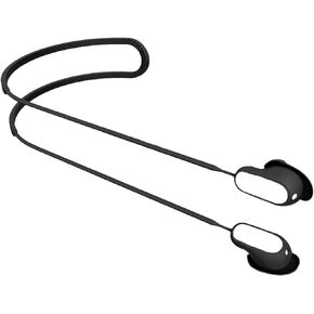 YBSCJHGR Anti-Lost Strap Compatible with Bose QuietComfort Earbuds II, Soft Silicone Anti-Slip Neck Rope Cord Accessories (Black)