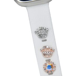 SUNOREEK Watch Band Charms for Apple Watch Band Charms للنساء، حلقات حلقات زخرفية متوافقة مع أساور Apple السيليكون 49 مم 45 مم 44 مم 42 مم 41 مم 40 مم 38 مم سلسلة iWatch 9 8 7 6 5 4 3 2 1 SE، سوار ساعة ذكية معدنية ساحرة إكسسوارات مجوهرات لـ in Kuwait