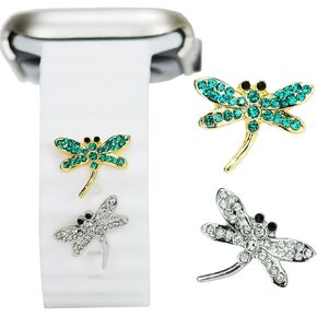 SUNOREEK Watch Band Charms for Apple Watch Band Charms للنساء، حلقات حلقات زخرفية متوافقة مع أساور Apple السيليكون 49 مم 45 مم 44 مم 42 مم 41 مم 40 مم 38 مم سلسلة iWatch 9 8 7 6 5 4 3 2 1 SE، سوار ساعة ذكية معدنية ساحرة إكسسوارات مجوهرات لـ in Kuwait
