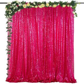 ShiDianYi 4FTX6FT-فوشيا خلفية صورة بالترتر الوردي، كشك صور الزفاف، خلفية التصوير الفوتوغرافي (وردي فوشيا) in Kuwait