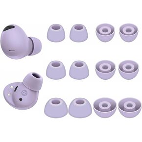 BLLQ Galaxy Buds 2 Pro رغوة الذاكرة للأذن من مادة هلامية للأذن متوافقة مع Galaxy Buds2 Pro، S/M/L 3 مقاس 6 أزواج من إسفنج إلغاء الضوضاء باللون الأرجواني، GBP2FP in Kuwait