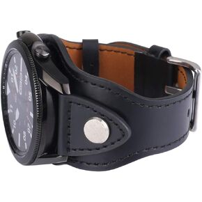 KONAFEI Compatible with Samsung Galaxy Watch 6&5&4&3 Band/40mm 44mm/Active 2/Galaxy Watch 5 Pro/Watch 6&4 Classic 43mm/47mm/42mm/46mm/Garmin Venu, 20mm Leather Bracelet Vintage Strap for Men&Women in Kuwait