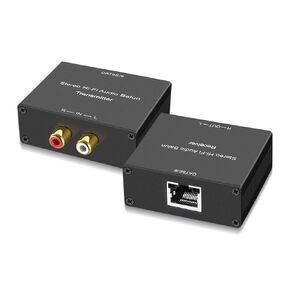 Stereo Hi-Fi Audio Balun, Analog Audio Extender, Stereo RCA to Stereo RCA Audio Over Cat5e/Cat 6 Extender in Kuwait