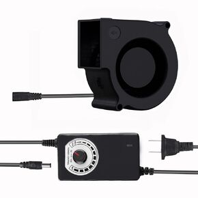 مروحة 9733 97 ملم × 33 ملم تيار متردد 110 فولت 220 فولت مروحة تبريد توربو تعمل بالطاقة مروحة تبريد مزدوجة محمل كروي بدون فرش مع وحدة تحكم في السرعة 3 فولت الى 12 فولت لمشاريع عادم التهوية والتبريد in Kuwait