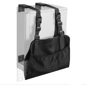 CaSZLUTION Computer Tower Stand, Under-Desk PC Mount or Wall Mount CPU Holder for Most of Desktop Tower, Adjustable Strap and Steel PC Tower Stand with Storage Bag in Saudi Arabia