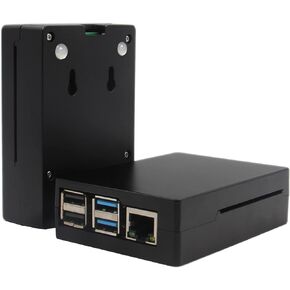 حافظة ألومنيوم Geekworm لجهاز Raspberry Pi 4، حافظة تبريد سلبية شديدة التحمل متوافقة مع Raspberry Pi 4 Model B 2GB/4GB/8GB فقط (P171-أسود) in Kuwait