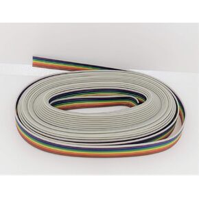 Pc Accessories - Connectors Pro 20 Feet IDC 20P Rainbow Flat Ribbon Cable 20 Conductors for 2.54mm 0.1" Spacing Connectors (20P-20FT)
