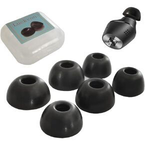 Memory Foam Ear Tips for Sennheiser Momentum True Wireless 2 Replacement Earbuds Tips for Sennheiser CX True Wireless Pairs LMS Black