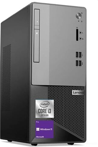 لينوفو كمبيوتر مكتبي V50t Gen2 بيزنس تاور بمعالج انتل كور i3-10100 وذاكرة RAM 16GB وSSD PCIe 512GB وDVD-RW وHDMI وRJ-45 ومنفذ عرض وكيبورد وماوس سلكي وويندوز 11 برو، اسود، بطاقة USB سنوبيل 32GB in Kuwait