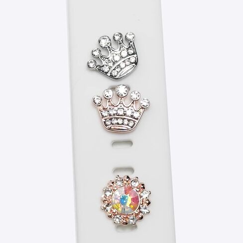 Watch Band Charms for Apple Watch Band Charms for Women, Decorative Rings Loops Compatible with Apple Silicone Bands 49mm 45mm 44mm 42mm 41mm 40mm 38mm iWatch Series 9 8 7 6 5 4 3 2 1 SE, Metal SmartWatch Band Charms Studs Accessories for Samsung Galaxy w in Saudi Arabia