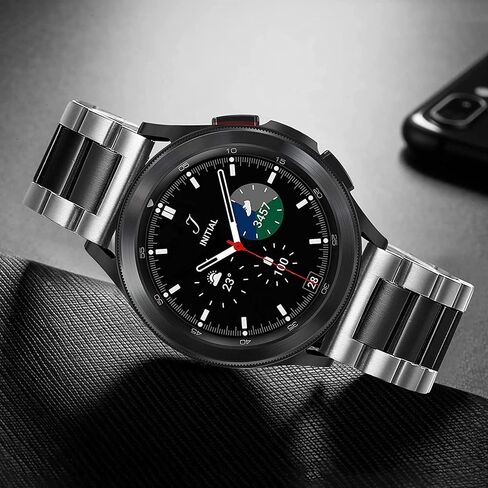 Lamshaw متوافق مع Ticwatch Pro 5 Band، أشرطة بديلة معدنية من الفولاذ المقاوم للصدأ سريعة الفك متوافقة مع Ticwatch Pro 5 Android Smartwatch in Kuwait