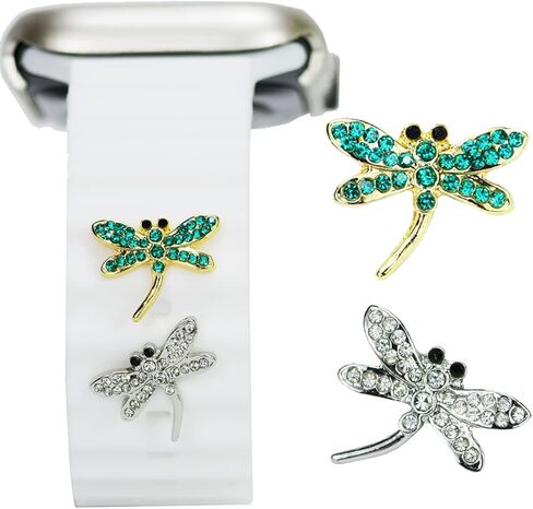 SUNOREEK Watch Band Charms for Apple Watch Band Charms للنساء، حلقات حلقات زخرفية متوافقة مع أساور Apple السيليكون 49 مم 45 مم 44 مم 42 مم 41 مم 40 مم 38 مم سلسلة iWatch 9 8 7 6 5 4 3 2 1 SE، سوار ساعة ذكية معدنية ساحرة إكسسوارات مجوهرات لـ in Kuwait
