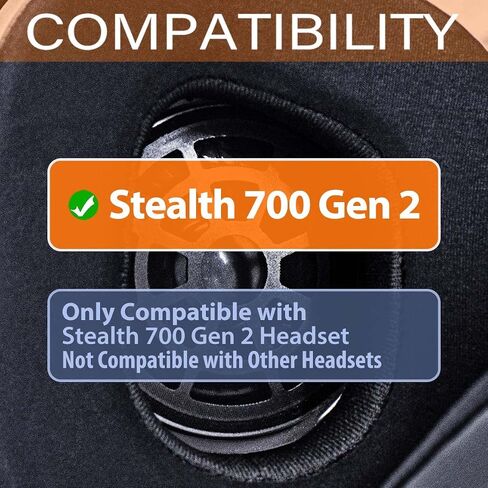 Stealth 700 Gen 2 Cooling Gel Earpads - Compatible with Stealth 700 Gen 2 Headset I Replacement Ear Cushion Cup with Microphone Foam and Installation Tool (Breathable Mesh) in Kuwait