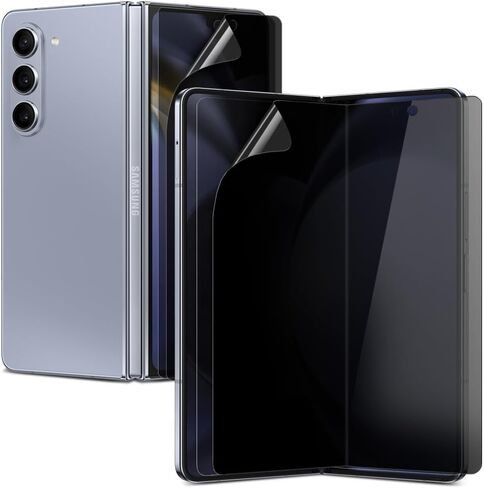 DIACUBE [2+2 Pack] لهاتف Samsung Galaxy Z Fold 3 واقي شاشة مضاد للتجسس للخصوصية، قطعتان من الداخل + قطعتان أماميتان من فيلم هجين EPU مرن ممتاز، شفاء ذاتي، صديق للحافظة، سهل التركيب باستخدام أداة المحاذاة in Kuwait