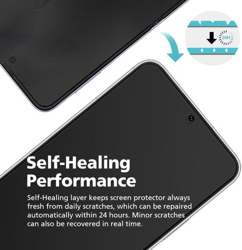 DIACUBE [2+2 Pack] لهاتف Samsung Galaxy Z Fold 3 واقي شاشة مضاد للتجسس للخصوصية، قطعتان من الداخل + قطعتان أماميتان من فيلم هجين EPU مرن ممتاز، شفاء ذاتي، صديق للحافظة، سهل التركيب باستخدام أداة المحاذاة in Kuwait