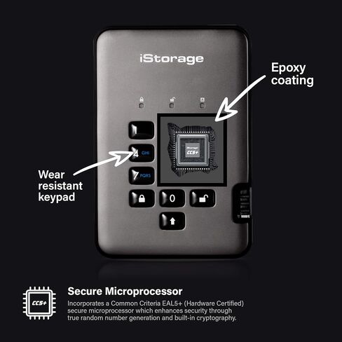 iStorage diskAshur PRO2 Secure encrypted SSD C-X Range (1TB) in Saudi Arabia