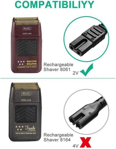 2V for Wahl Shaver Shaper Charger Cord fit for Wahl Shaver 8061-100 5-Star Series 8163 8786-1001 7367 7357 7029 7060 7035 7339 7356, Replacement Wahl Clipper Power Cord in Kuwait