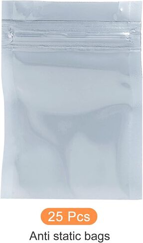 Rebower Anti Static Bags ESD Shielding Bags Resealable, [for Electronic Device GPU Hard Drive SSD HDD Motherboard] - 2.5x3.5inch/25pcs in Saudi Arabia