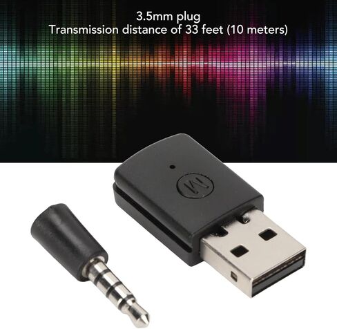 for Bluetooth4.0 Dongle Adapter, Wireless Audio Adapter with 3.5mm Plug, USB BT Audio Adapter for Connecting Headphones for PS5 for PS4, Receiver and Transmitter in Saudi Arabia