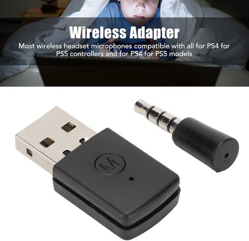 for Bluetooth4.0 Dongle Adapter, Wireless Audio Adapter with 3.5mm Plug, USB BT Audio Adapter for Connecting Headphones for PS5 for PS4, Receiver and Transmitter in Saudi Arabia