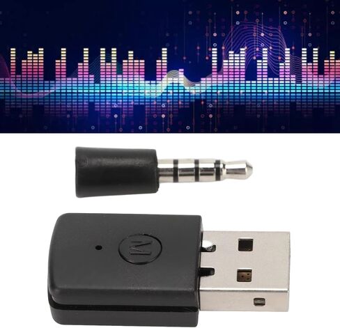 for Bluetooth4.0 Dongle Adapter, Wireless Audio Adapter with 3.5mm Plug, USB BT Audio Adapter for Connecting Headphones for PS5 for PS4, Receiver and Transmitter in Saudi Arabia