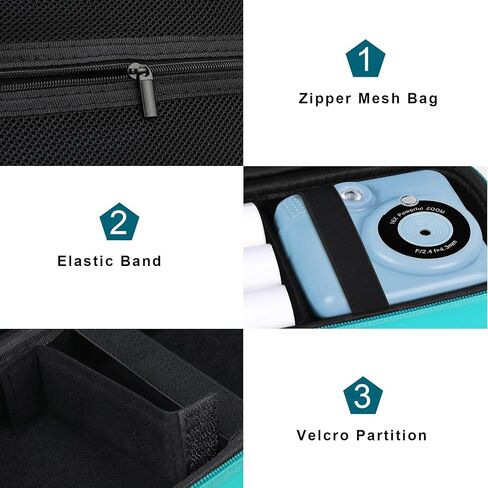 Canboc Carrying Case Compatible with Garmin Xero C1 Pro Compact Chronograph, Mesh Pocket fit Cable, Portable Charger, Power Bank, Black (Case Only) in Kuwait