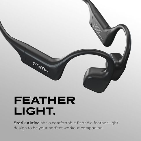 سماعات أذن مفتوحة من ستاتيك أكتيف تعمل بتقنية البلوتوث - سماعات أذن مفتوحة مع ميكروفون مدمج - مقاومة للماء والعرق - سماعات لاسلكية رائعة للجري والتدريبات in Kuwait