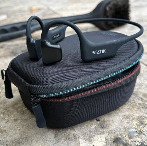 سماعات أذن مفتوحة من ستاتيك أكتيف تعمل بتقنية البلوتوث - سماعات أذن مفتوحة مع ميكروفون مدمج - مقاومة للماء والعرق - سماعات لاسلكية رائعة للجري والتدريبات in Kuwait