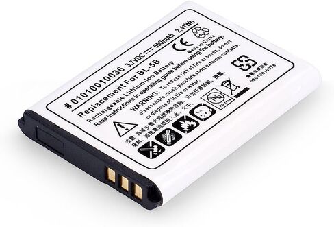 بطارية ليثيوم أيون قابلة لإعادة الشحن من أفانتري BL-5B (3.7 فولت 650 مللي أمبير في الساعة) - للاستخدام مع أفانتري 10BS و10BP وCK-11 in Kuwait