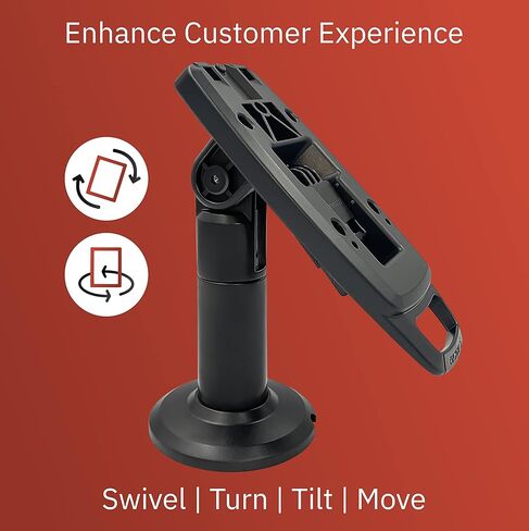 حامل طرفي بمزلاج وقفل 7 انش من انجينيكو لين/3000/7000/8000 - تصميم نحيف، تركيب لاصق، اسود in Kuwait