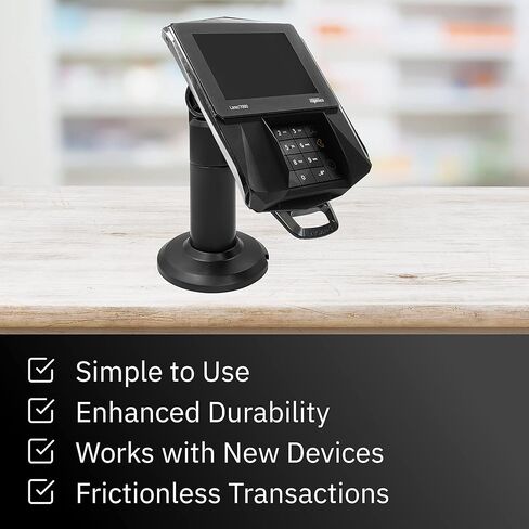 حامل طرفي بمزلاج وقفل 7 انش من انجينيكو لين/3000/7000/8000 - تصميم نحيف، تركيب لاصق، اسود in Kuwait