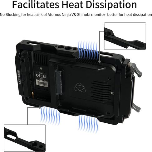 ANDYCINE Ninja V Plus Monitor Cage with Sunhood for Atomos Ninja V/Ninja V+,Atomos Shinobi,Built-in NATO Rails and HDMI Cable Clamp in Kuwait