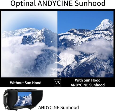 ANDYCINE Ninja V Plus Monitor Cage with Sunhood for Atomos Ninja V/Ninja V+,Atomos Shinobi,Built-in NATO Rails and HDMI Cable Clamp in Kuwait