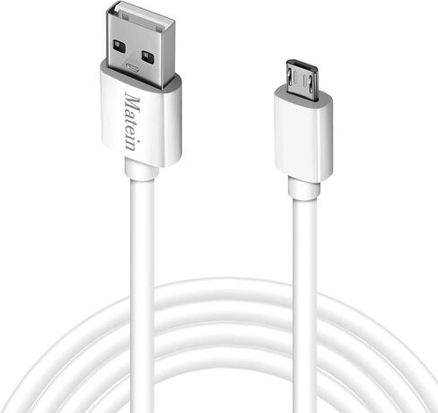 Micro USB Charger Cable, 15 Ft Durable Extra Long USB 2.0 Charge Cord, High Charging Speed for Android，Windows Smartphones，Samsung，HTC，Motorola，LG，Tablet and More，White in Saudi Arabia