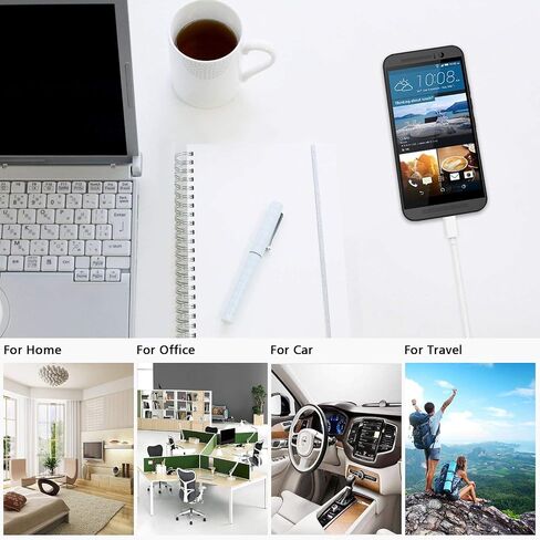 Micro USB Charger Cable, 15 Ft Durable Extra Long USB 2.0 Charge Cord, High Charging Speed for Android，Windows Smartphones，Samsung，HTC，Motorola，LG，Tablet and More，White in Saudi Arabia