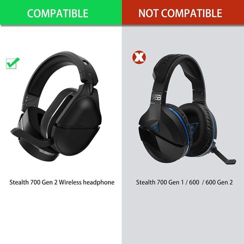 غطاء وسادة أذن بديل 700 Gen 2 متوافق مع سماعة الألعاب اللاسلكية Turtle Beach Stealth 700 Gen 2 (بروتين أسود) in Saudi Arabia