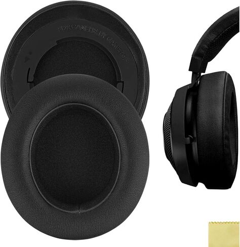 Geekria QuickFit Replacement Ear Pads for Razer Kraken Pro V2, Kraken 7.1 V2, Stormtrooper/Pewdiepie Edition Headphones Ear Cushions, Headset Earpads, Ear Cups Cover Repair Parts (Black) in Saudi Arabia