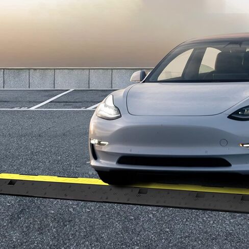 Biowina 4pack من 1 قناة 39 بوصة المطاط كابل حامي منحدر سرعة المرور عثرة 18000 رطل الثقيلة سرعة المطبات خرطوم حامي سلالم لوقوف السيارات المرآب in Kuwait