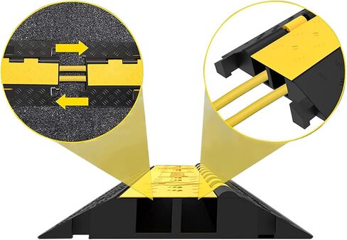 Biowina 4pack من 1 قناة 39 بوصة المطاط كابل حامي منحدر سرعة المرور عثرة 18000 رطل الثقيلة سرعة المطبات خرطوم حامي سلالم لوقوف السيارات المرآب in Kuwait