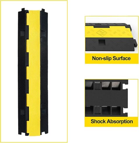 Biowina 4pack من 1 قناة 39 بوصة المطاط كابل حامي منحدر سرعة المرور عثرة 18000 رطل الثقيلة سرعة المطبات خرطوم حامي سلالم لوقوف السيارات المرآب in Kuwait