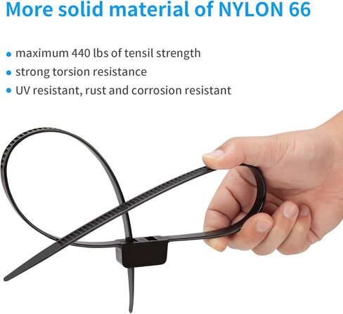 Flex Cuffs, Heavy Duty Nylon Double Flex Zip Tie Handcuffs, 10 PCS Double Locking Zip Ties Restraints, Tensile Strength : 440 Lbs Strength | Length: 27 1/2" (Yellow) in Kuwait