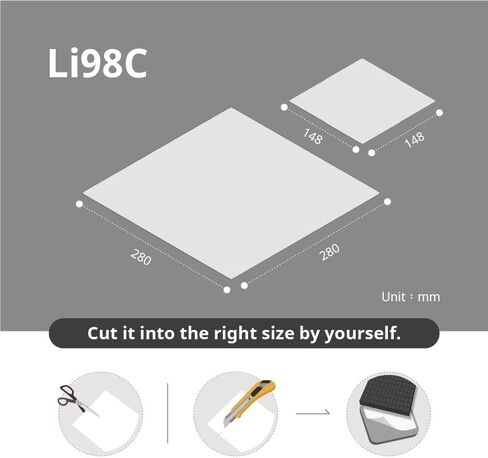 شريط لاصق حراري 1.9 وات/م ك، 280 × 280 × 0.15 مم، Li98C حشو فجوة مزدوج الجانب (أكريليك PSA)، للمكونات الإلكترونية الكمبيوتر المحمول/وحدة معالجة الرسومات/وحدة المعالجة المركزية in Kuwait